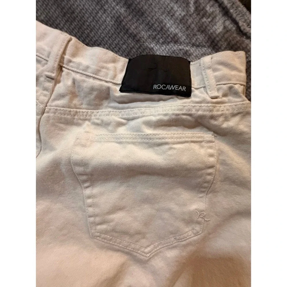 Rocawear Classic Fit‎ White Denim Jeans Mens Straight Streetwear Hip Hop 40X32